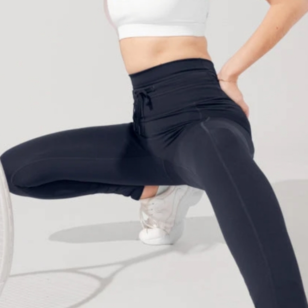 Popflex Cargo Leggings With Bonded Pockets "29 - Smoky Navy - 3X